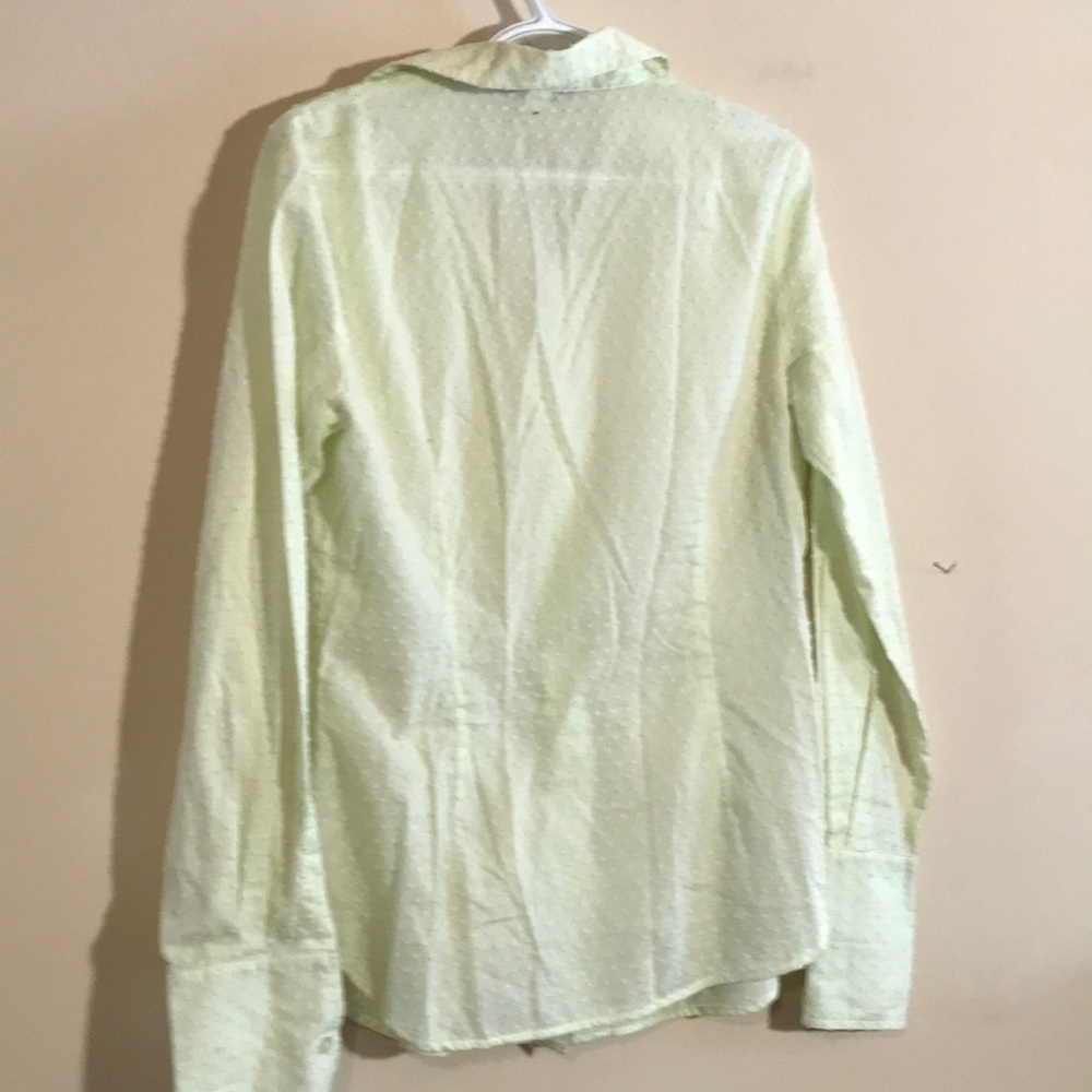 Lime Green Polka Dot Blouse - Picture 3 of 6